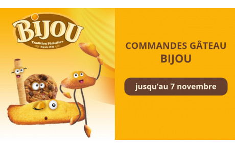 Commande gâteaux BIJOU 2026